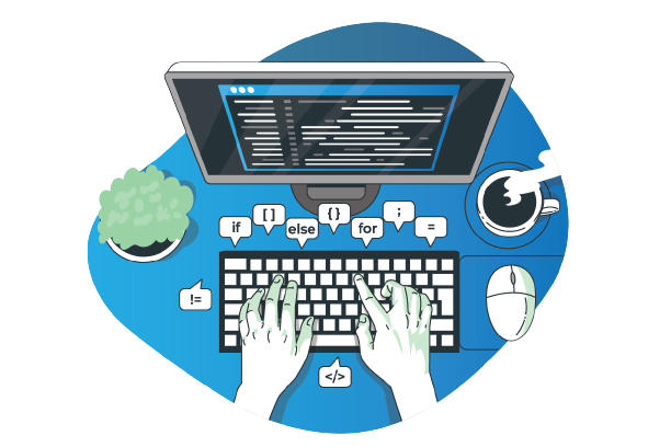 Illustration that represent website development